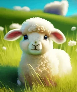 Lamb Fluffy Diamond Painting