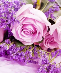 Lavender Roses Diamond Painting