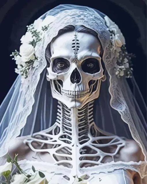 Skull Bride Diamond Painting