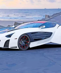 White Laraki Car Diamond Painting