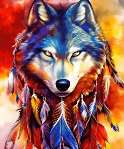 Wolf Dream Catcher Diamond Painting