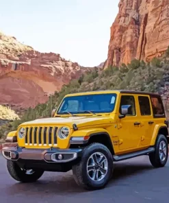 Yellow Jeep Wrangler Diamond Painting