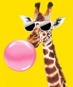 Bubble Giraffe Diamond Painting