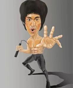 Cartoon Bruce Lee Diamond Painting