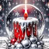 Christmas Candle Melting Diamond Painting