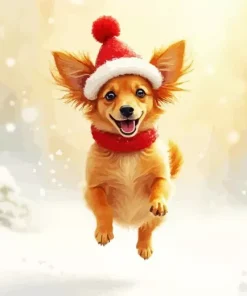 Christmas Brown Chiweenie Diamond Painting