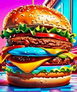Delicious Burger Diamond Painting