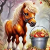 Horse And Apples Bucket Diamond Painting