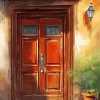 Rustic Wooden Brown Door Diamond Painting