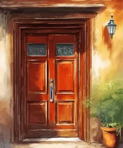 Rustic Wooden Brown Door Diamond Painting