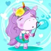 Unicorn Blowing Bubbles Diamond Painting