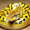 Yellow Burmese Python Diamond Painting