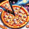 Aesthetic Pizza Space Art Diamond Painting