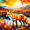 Autumn Fox Animal Diamond Painting