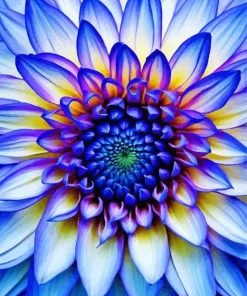 Blue Dahlia Flower Diamond Painting