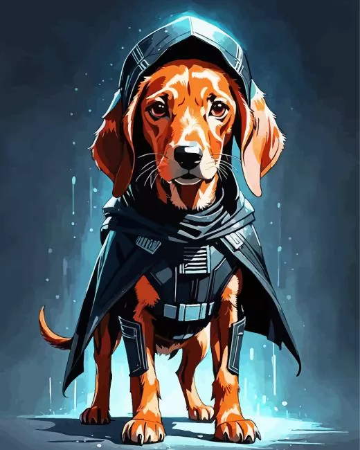 brown coonhound dog Diamond By Numbers Brown Coonhound Dog Diamond Painting