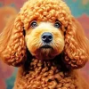 Brown Curly Poodle Diamond Painting