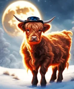 Brown Highland Calf Diamond Painting