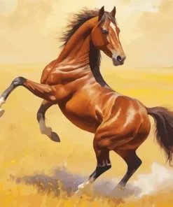 Brown Stallion Horse Diamond Painting