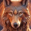 Brown Wolf Art Diamond Painting