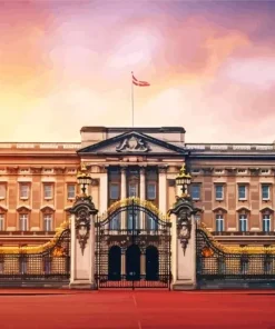 Buckingham Palace At Sunset Diamond Painting