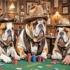 Bulldog Playing Poker Diamond Painting