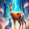 Bunny And Deer Diamond Painting