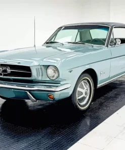 Classic Blue Ford Mustang Diamond Painting