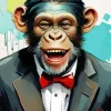 Classy Funny Chimpanzee Diamond Painting