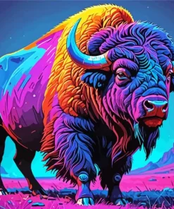 Colorful Buffalo Diamond Painting