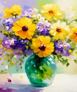 Cool Flowers On Glass Diamond Painting