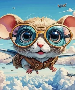 Cool Flying Mouse Diamond Painting
