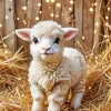 Cute Fluffy Lamb Art Diamond Painting