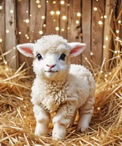 Cute Fluffy Lamb Art Diamond Painting