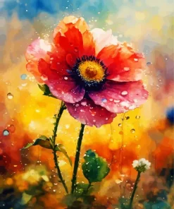 Flowers Poppy Art Diamond Painting