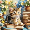 Fluffy Tabby Kitten Art Diamond Painting