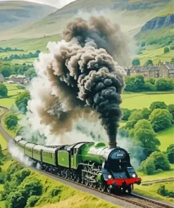 Flying Scotsman Train Diamond Painting