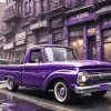 Ford Purple Car Art Diamond Painting