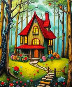 Forest House Diamond Painting