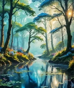 Forest River Diamond Painting