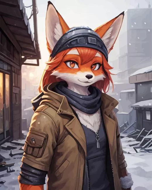 fox female furry Diamond Paintings Fox Female Furry Diamond Painting