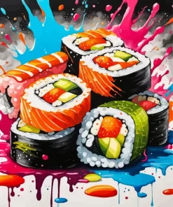 Fox Sushi Art Diamond Painting