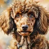 French Brown Poodle Diamond Painting
