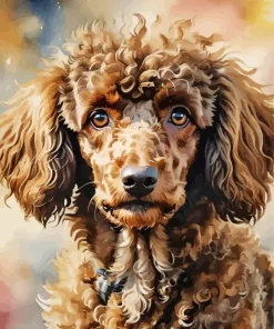 French Brown Poodle Diamond Painting