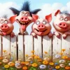 Funny Pigs Diamond Painting