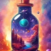 Galaxy Bottle Art Diamond Painting