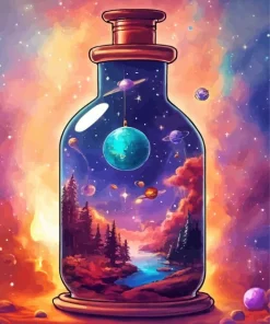 Galaxy Bottle Art Diamond Painting