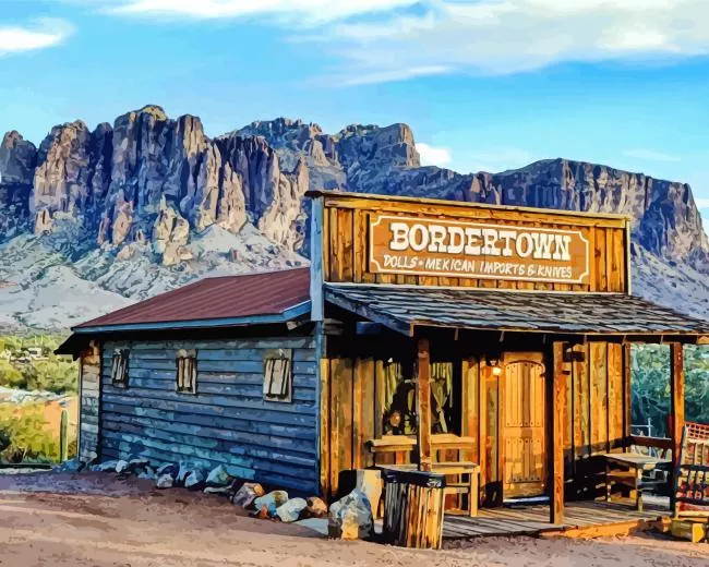 goldfield ghost town Diamond By Numbers Goldfield Ghost Town Diamond Painting