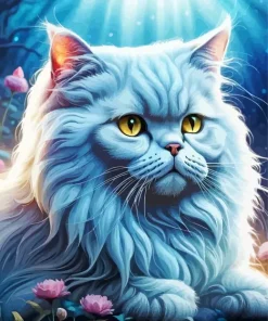 Grey Persian Cat Diamond Painting