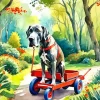 Grey Great Dane Diamond Painting